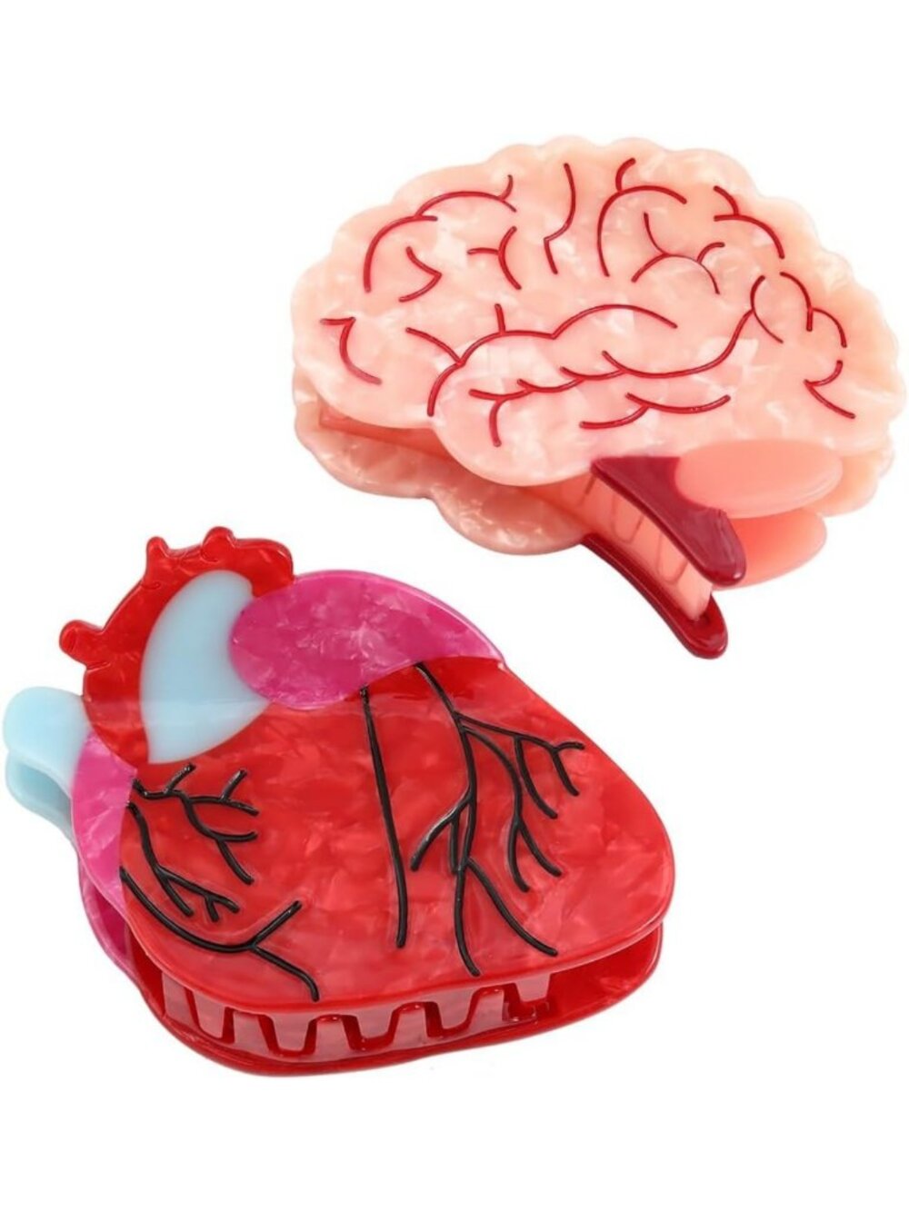 Personalized Anatomical Heart Hair Claw Clip - Fun Gift for Nurses & Women